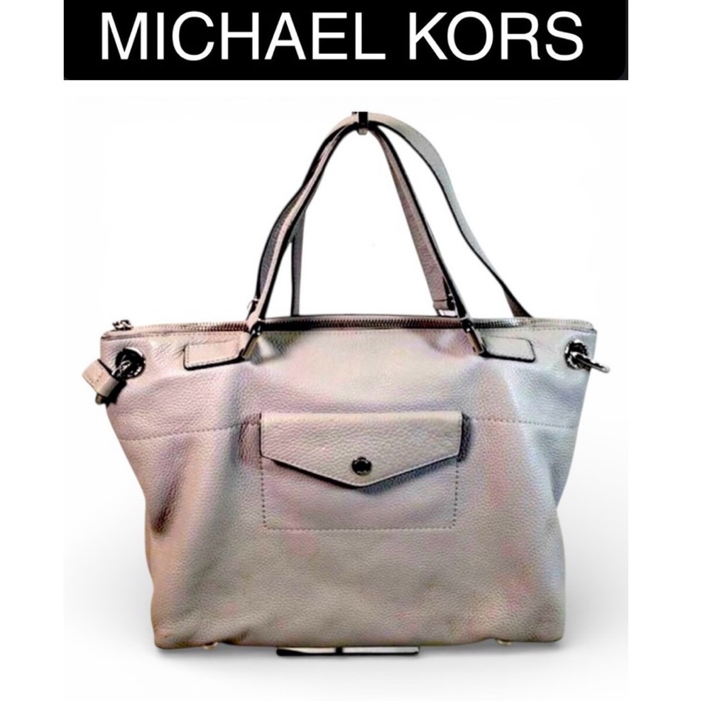 MICHAEL KORS Jet Set Medium Saffiano Pocket Tote 2-Way Bag, EUC